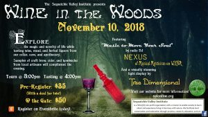 Wine Tasting Flier Wine in the Woods November 2018